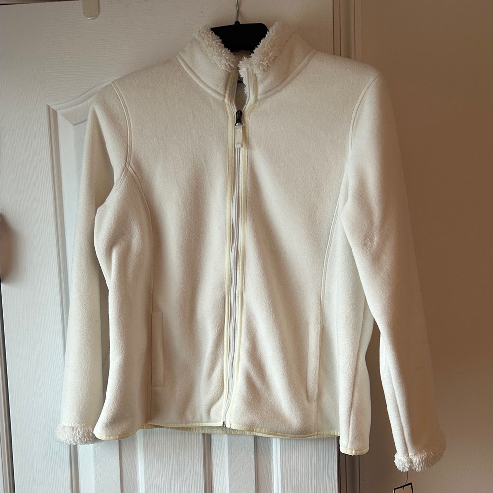 NWT Croft & Barrow Cream Teddy Jacket L